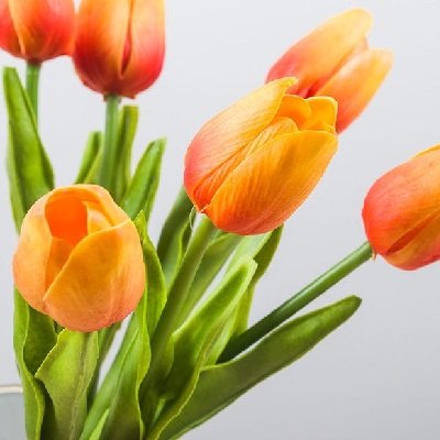 Tulip - Orange Real Touch - Artificial floral - Gorgeous real touch tulips for sale